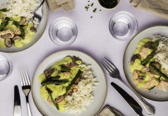 Blanquette de saumon aux d’asperges