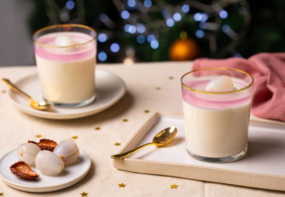 verrines de mousse litchi et vanille