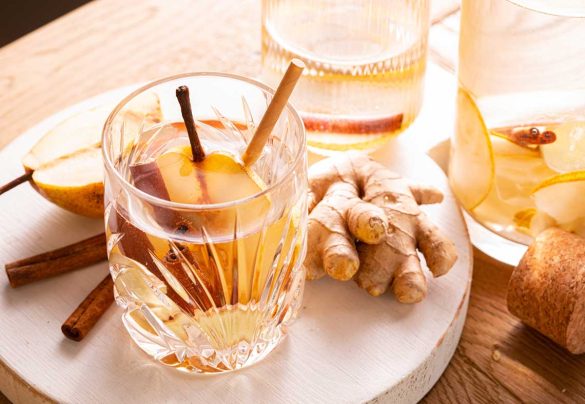 Jus poire, gingembre et cannelle