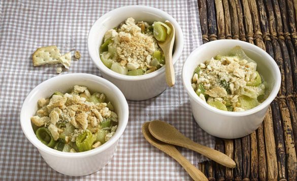 crumble de poireaux cocotte