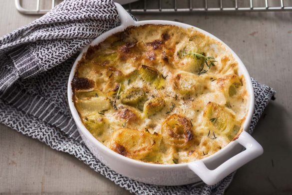 gratin poireau parmesan